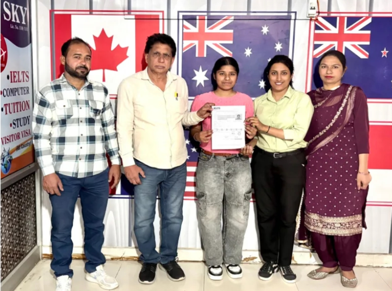 Student achieved desired IELTS band score - Flysky Moga success